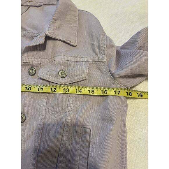 Free People Rumors Denim Jean Jacket Lilac Lavender 100% Cotton XS - Picture 5 of 7